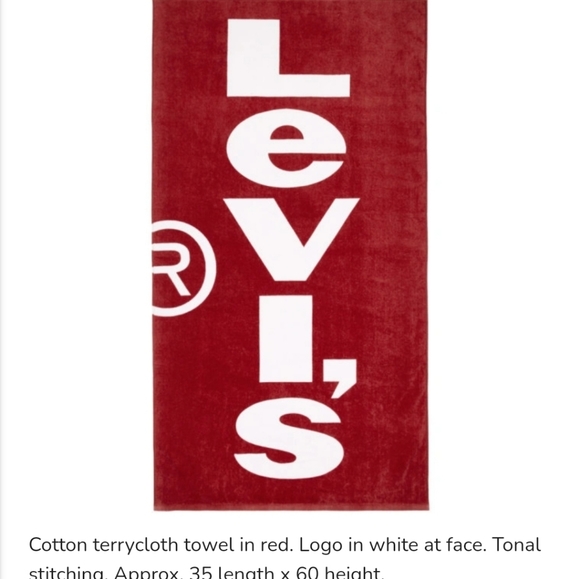 Levis red tab beach towel and cotton tote - Picture 2 of 3